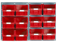 Louvred panel kit 12x TC5 red bins