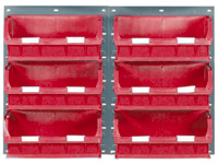 Louvred panel kit 6x TC6 red bins