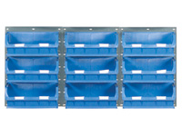 Louvred panels c/w 9x TC6 blue bins