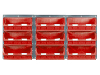 Louvred panel kit 9x TC6 red bins