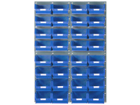 4 louvred panels c/w 24x TC4 blue bins