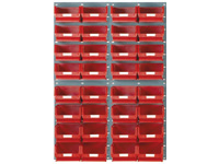 4 louvred panels c/w 24x TC4 red bins