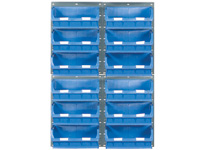 4 louvred panels c/w 12x TC6 blue bins