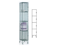 Wire mesh locker 4 compartments, 305mm D