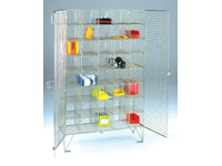 Wire mesh multi 20 compartment locker, 305mm D