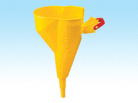 Polyethylene funnel for metal safety cans