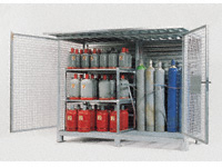Gas cylinder cage with base, 3050x1300x2250H