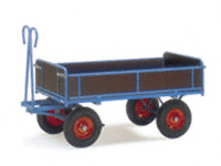 4-sided hand Truck 1200x800, pneumatic tyres