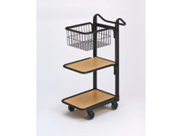 Office trolley with 1 shelf + 1 basket