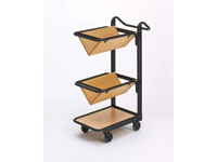 Office trolley with 2 file shelves