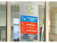 Signage for internal recycling