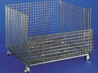 Heavy duty mesh collapsible cage pallet 800mm D