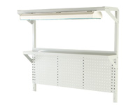 1.5m rear frame with shelf & perfo panel