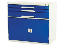 Workshop cabinet with 1cupboard + 3 drawers