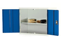 Wall mounted tool cabinet with 1 shelf