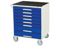 Mobile workshop cabinet with 8 drawers