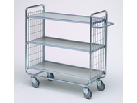Solid 3-shelf trolley 1120x800x460, 200kg
