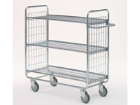 Mesh 3-shelf trolley 1120x930x460, 200kg