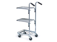 Mini office trolley with 2-shelves