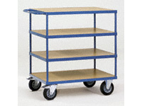 Table top Cart 1000x700mm with 4 timber shelves