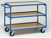 Table Top Cart 850x500, horizontal handle, 3 shelf