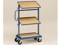 Storage Trolley with upper 2 shelves tilting