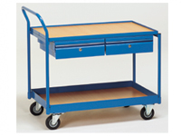 Table Top Cart 1000x600mm 2 shelves + drawers