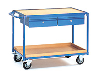Table Top Cart 1000x600mm, 2 shelves 2 drawers