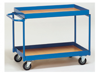 Table Top Cart 850x500mm, both shelves 50mm rim
