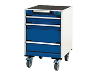 Mobile drawer cabinet with 3 drawers