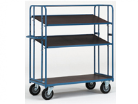 Adjustable Shelf Trolley 1430x620, 3 x ply shelves