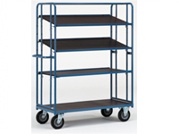 Adjustable Shelf Trolley 1430x620, 4 x ply shelves
