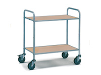 Steel office trolley with 2 shelves 800Lx500W