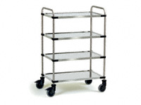 Modular Stainless Steel Trolley  4 tray, 160kg