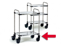 Modular Stainless Steel Trolley 2 tray, 120kg
