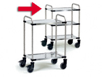 Modular Stainless Steel Trolley 3 tray, 150kg