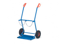 Gas cylinder trolley 100kg capacity, rubber tyres