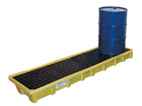 Polyethylene spill pallet, 4 drum inline capacity