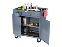 Mobile lockable cabinet and bin cart