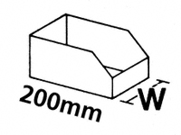 Metric fibreboard K-Bins 200mm x 75mm