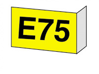 Flanged magnetic aisle marker upto 3 digits / side