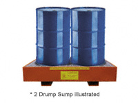 4-drum 470 ltr spillage steel sump pallet