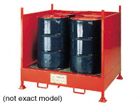 4 drum vertical stand with spillage sump