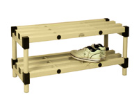 Cloakroom Bench 1m with shoe rack