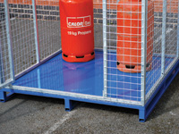 Storage Cage with Pallet Base for Gas Cylinders