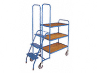 Order Picking Trolley with 3 ply trays, low model