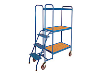 Order Picking Trolley with 3 ply trays, high model