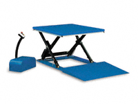 Low profile scissor table with ramp included
