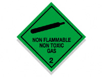 Non Flammable Non Toxic Gas Hazard Diamond, 100mm