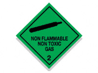 Non Flammable Non Toxic Gas Hazard Sign, Qty 100+